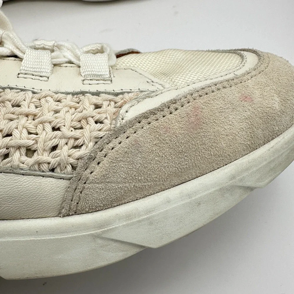 Sezane Souliers Sama Sneakers Shoes‎ Womens Size 10 Beige Crochet Luxury Indie